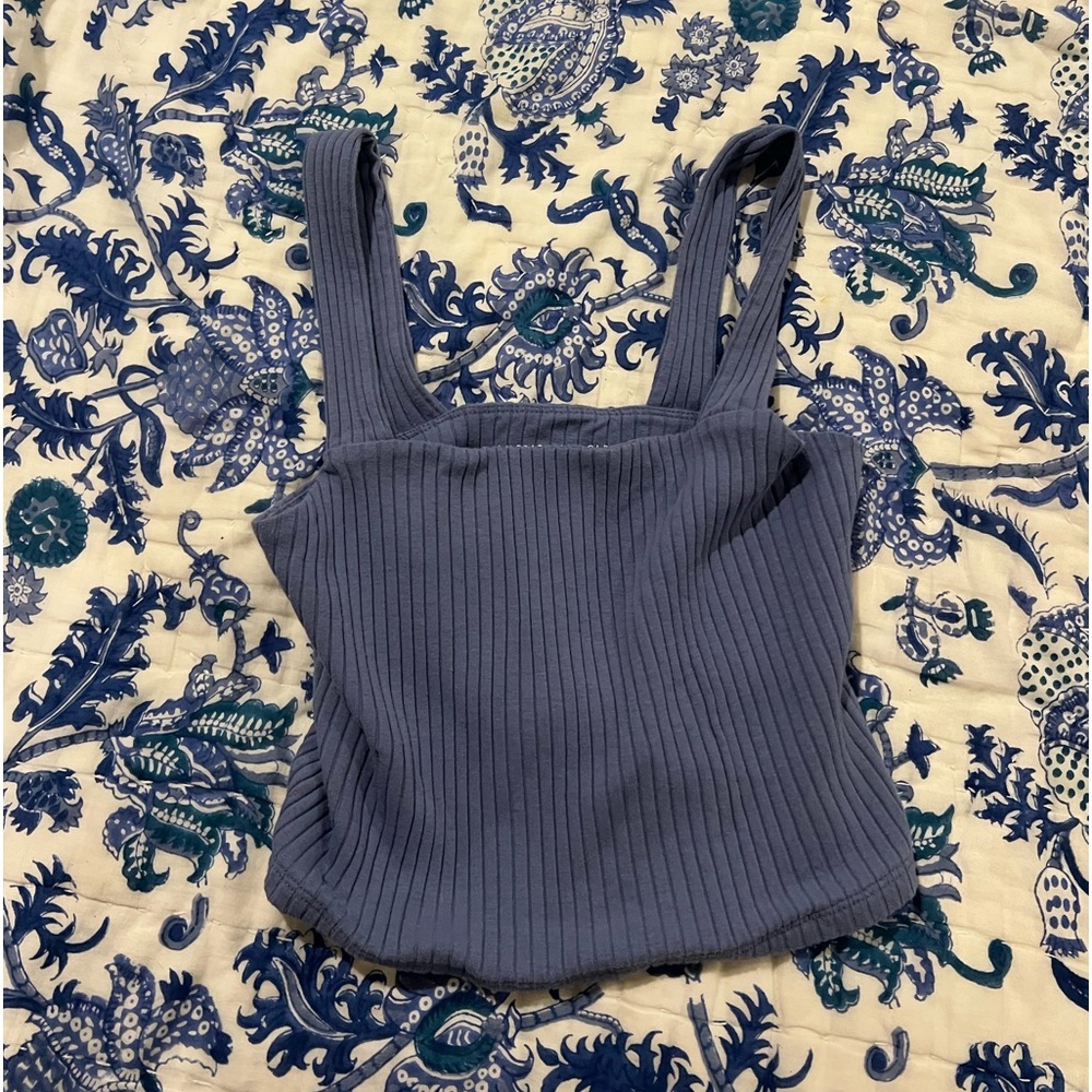 American Eagle Purple/blue Square Neck Crop Top